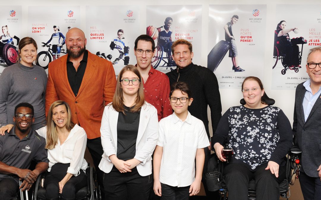 Photo de groupe des ambassadeurs et porte-parole du Défi sportif AlterGo 2020.