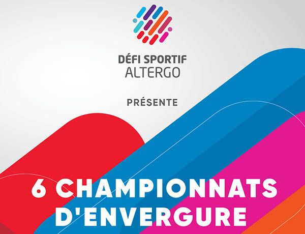 Visuel avec logo du Défi sportif 6 championnats d'envergure